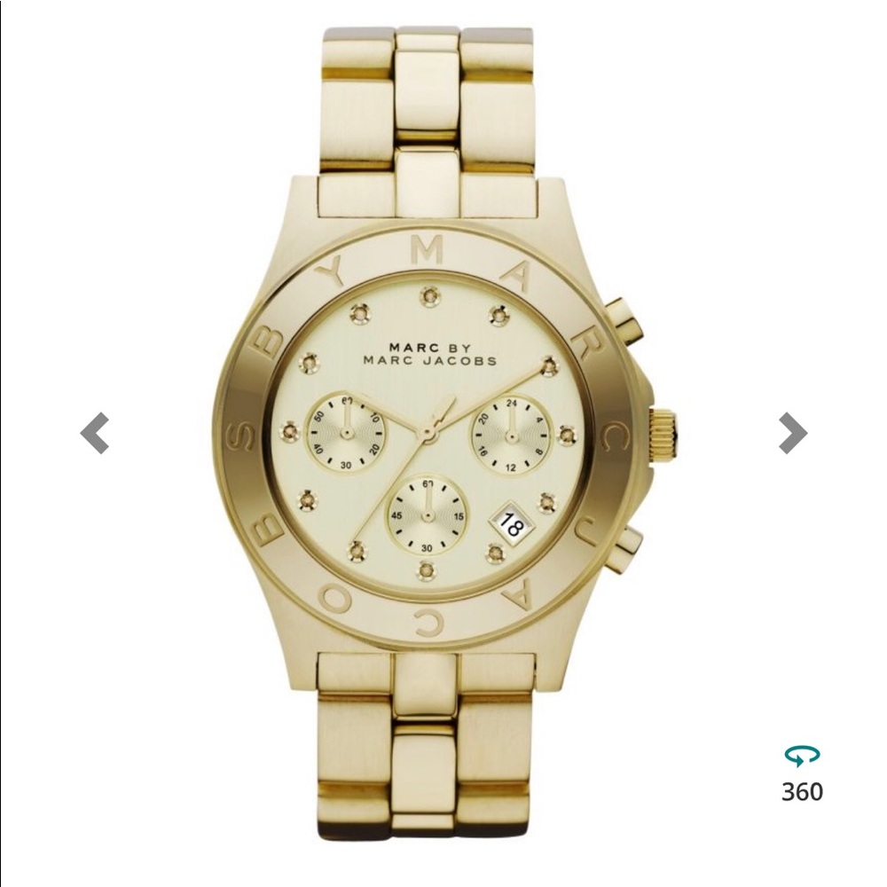 Marc Jacobs Blade Gold-Tone Chronograph Watch
